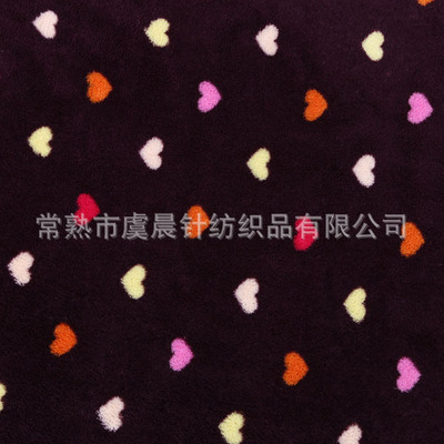 小印花爱心面料 印花双面柔和绒，以卓越品质与亲民价格引领市场